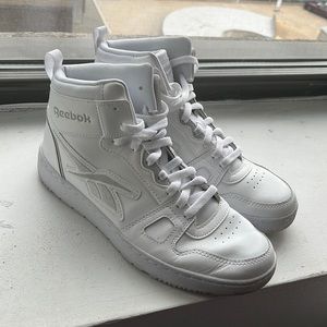 Retro White Reebok Hightop Sneakers